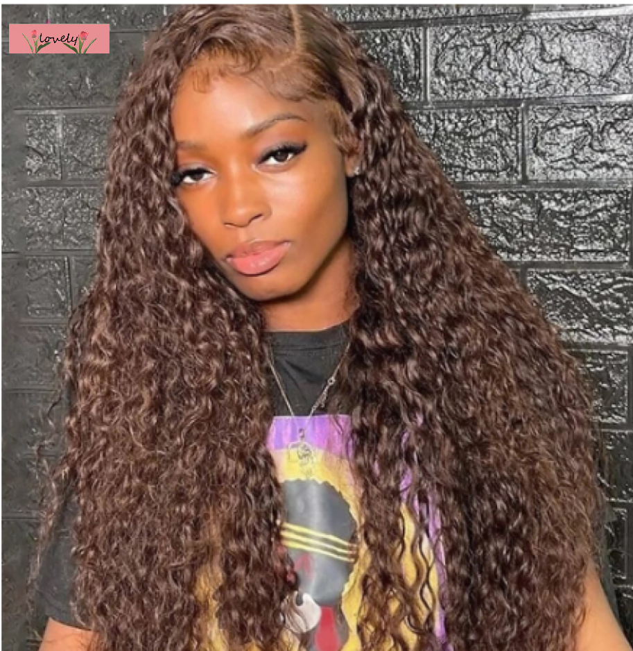 Curly chocolate brown lace front