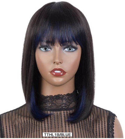 dark blue highlight bob