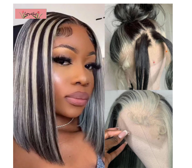 grey highlight bob 14inch