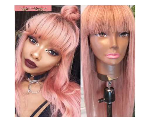 24inch pink preplucked wig